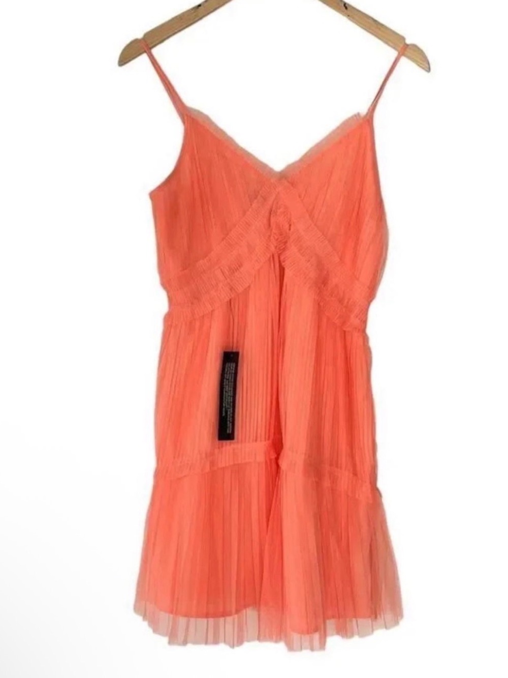 Topshop Coral tulle Mini Dress